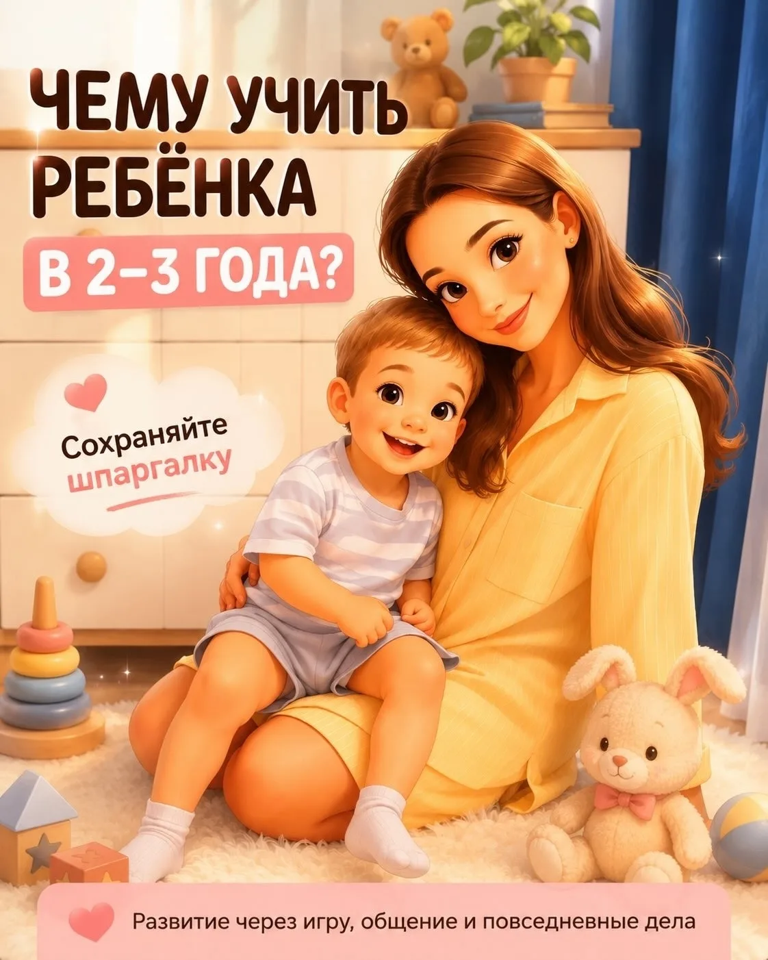 ‼️Чему учить ребёнка в 2-3 года