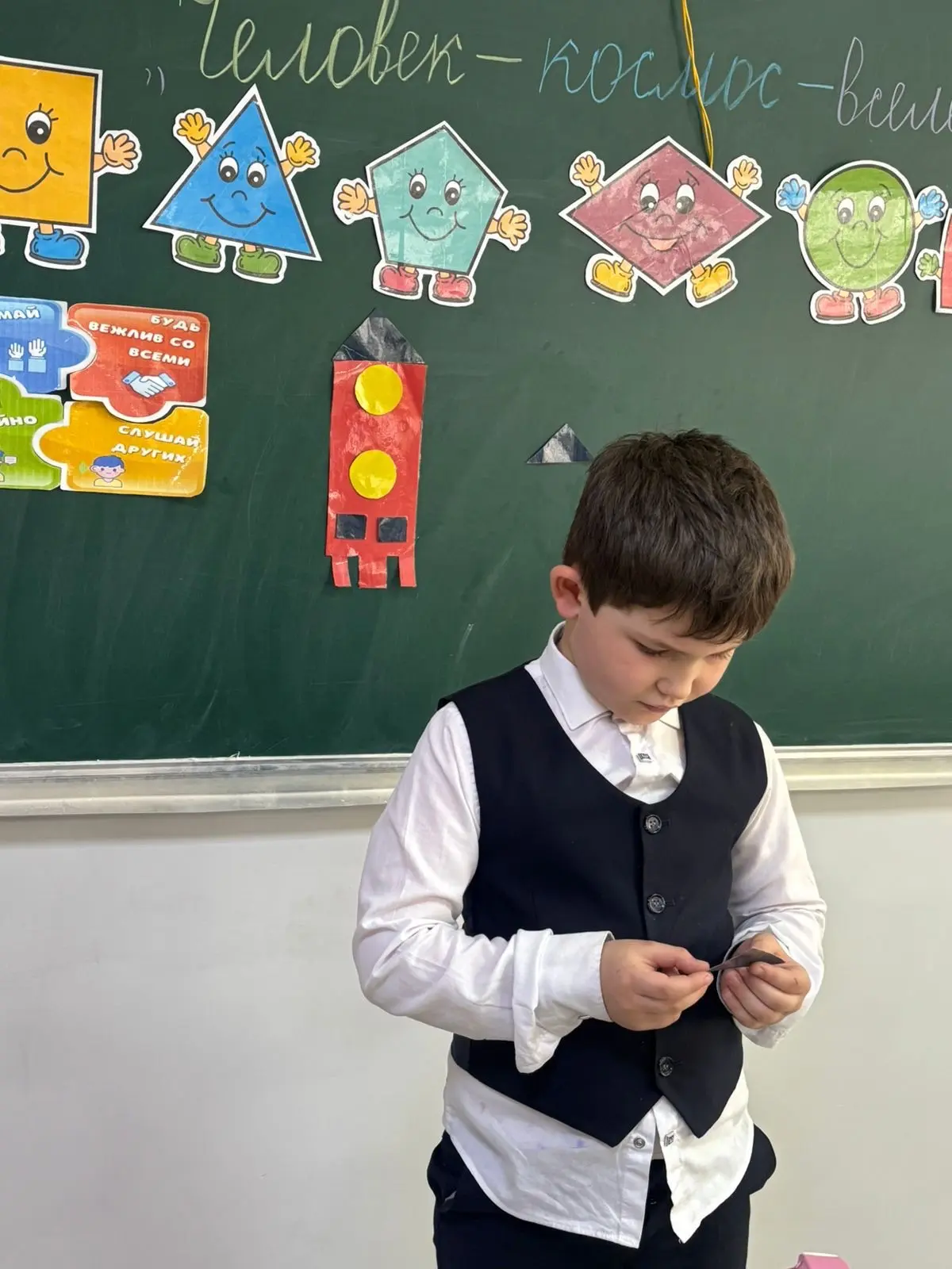 🚀☄️Классный час в 1 а классе на тему: « Человек-космос- вселенная» 🚀☄️