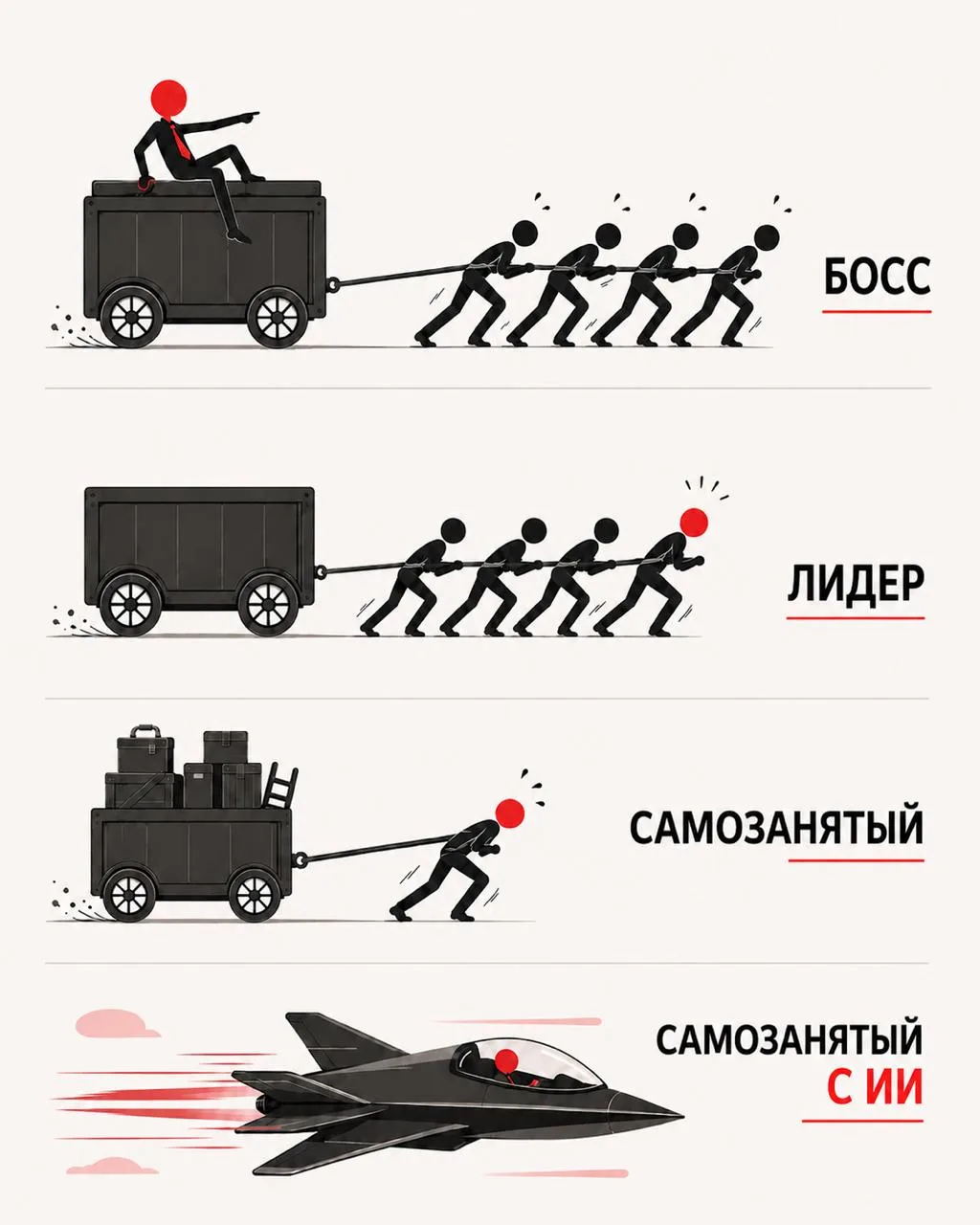 Коллеги, узнаёте себя? 

Уже летите или пока тянете тележку?