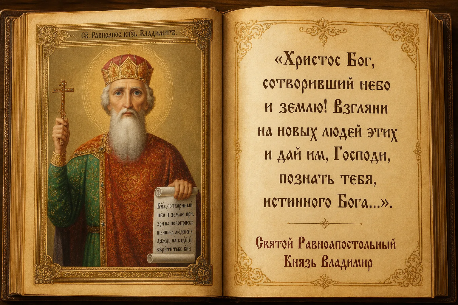 Возлюбленные о Господе Братья и Сестры! С днём памяти Равноапостольного князя Владимира (в Крещении 