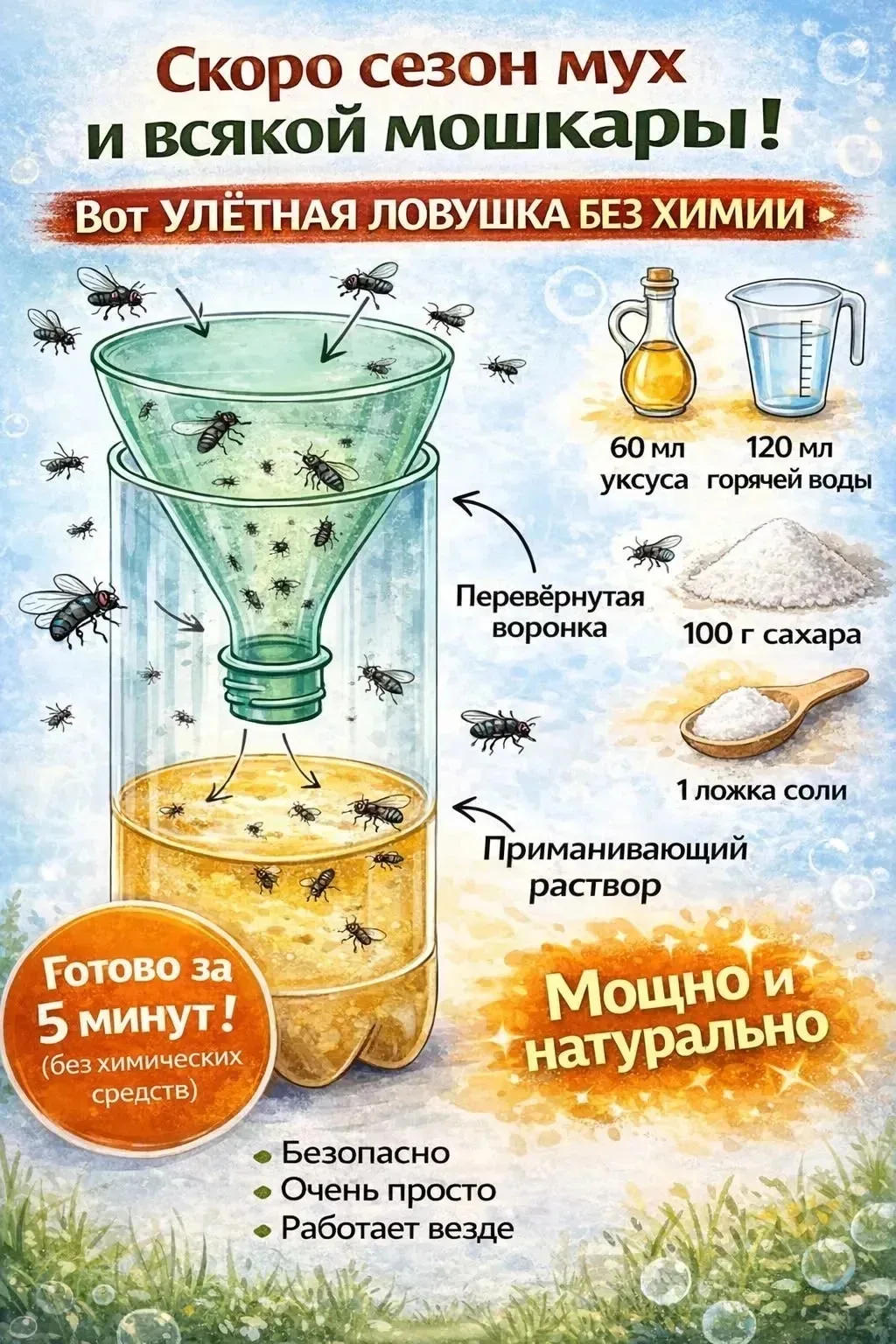 Скоро сезон мух и мошкары, а значит пора подготовиться 🪰