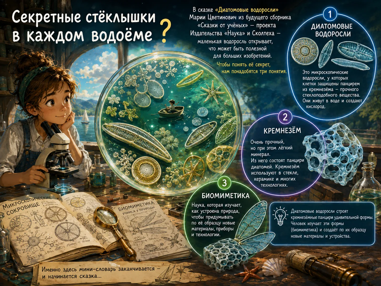 Что общего у водоросли и стекла?