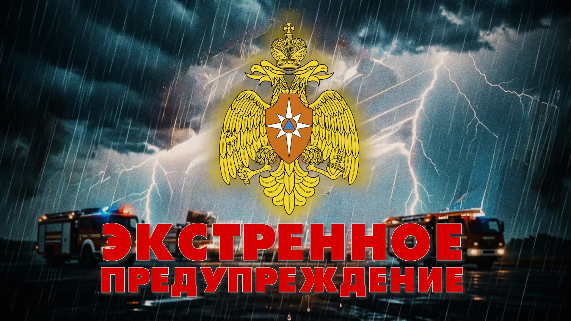 ЭКСТРЕННОЕ ПРЕДУПРЕЖДЕНИЕ
(по данным ФГБУ «Управление по гидрометеорологии и мониторингу окружающей 