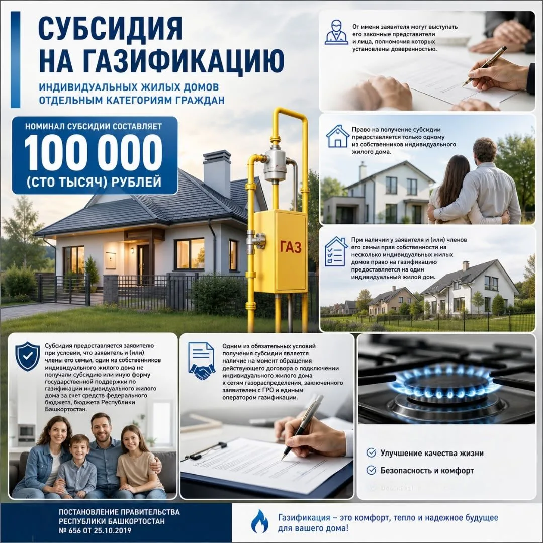 ГКУ РЦСПН напоминает о предоставлении субсидии на газификацию индивидуальных жилых домо...