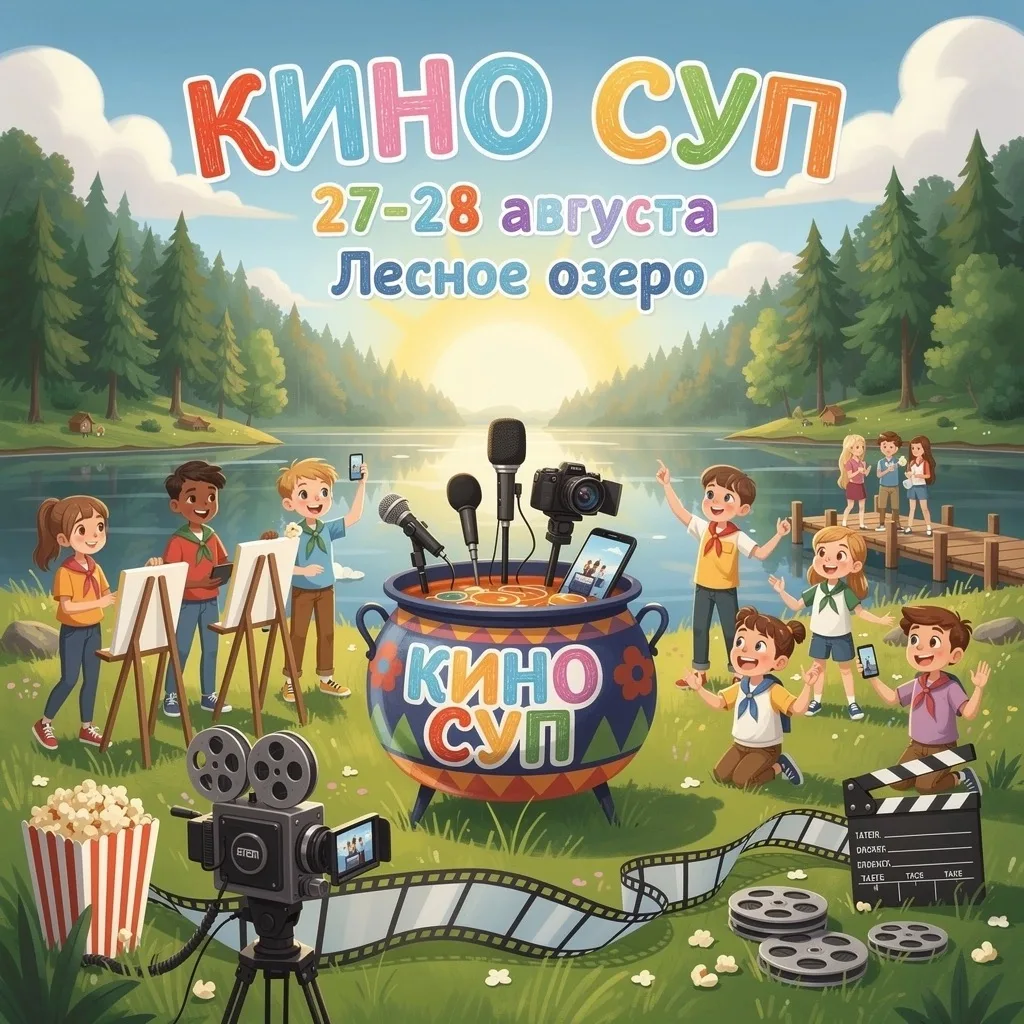 🎬✨ КАМЕРА! МОТОР! ПОЕХАЛИ! ✨🎬

С 27 по 28 августа на базе отдыха «Лесное Озеро» будут проходить 5-