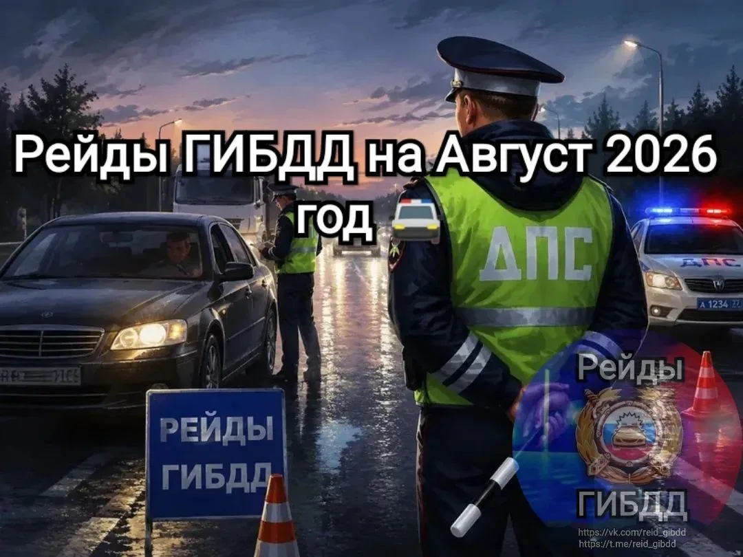 Рейды ГИБДД на Август 2026 год 🚔

🚔«Нетрезвый водитель» — 1, 2, 3, 7, 8, 9, 10, 14, 15, 16, 17, 21