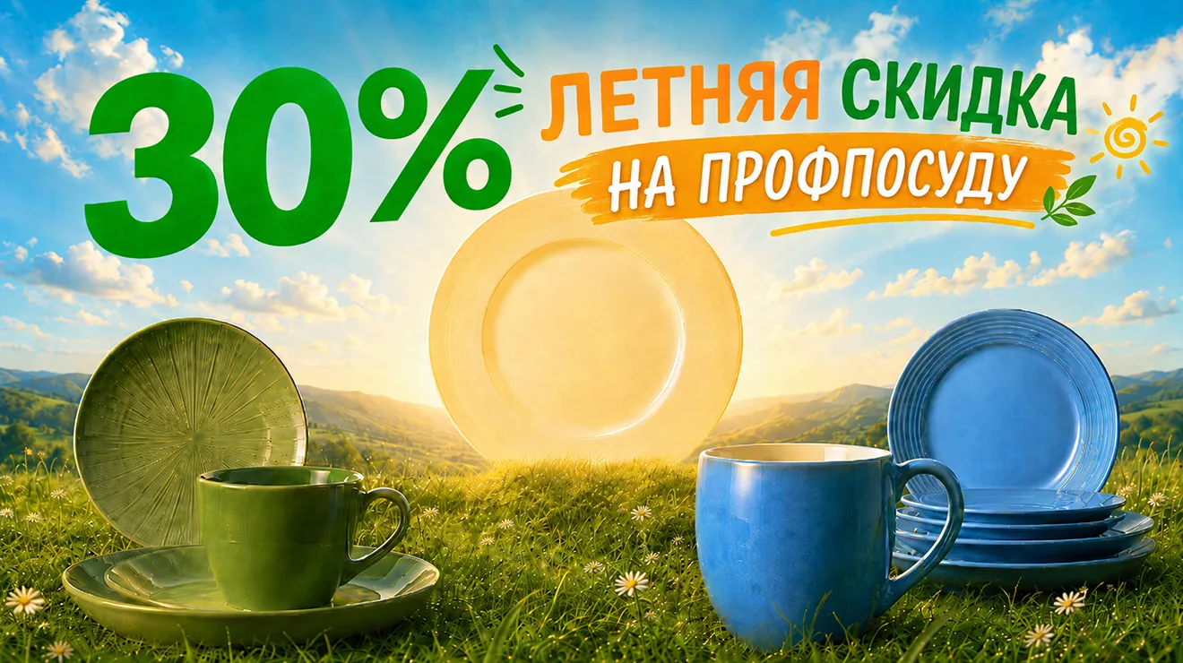 🍽 Летняя распродажа посуды — скидки до 30%