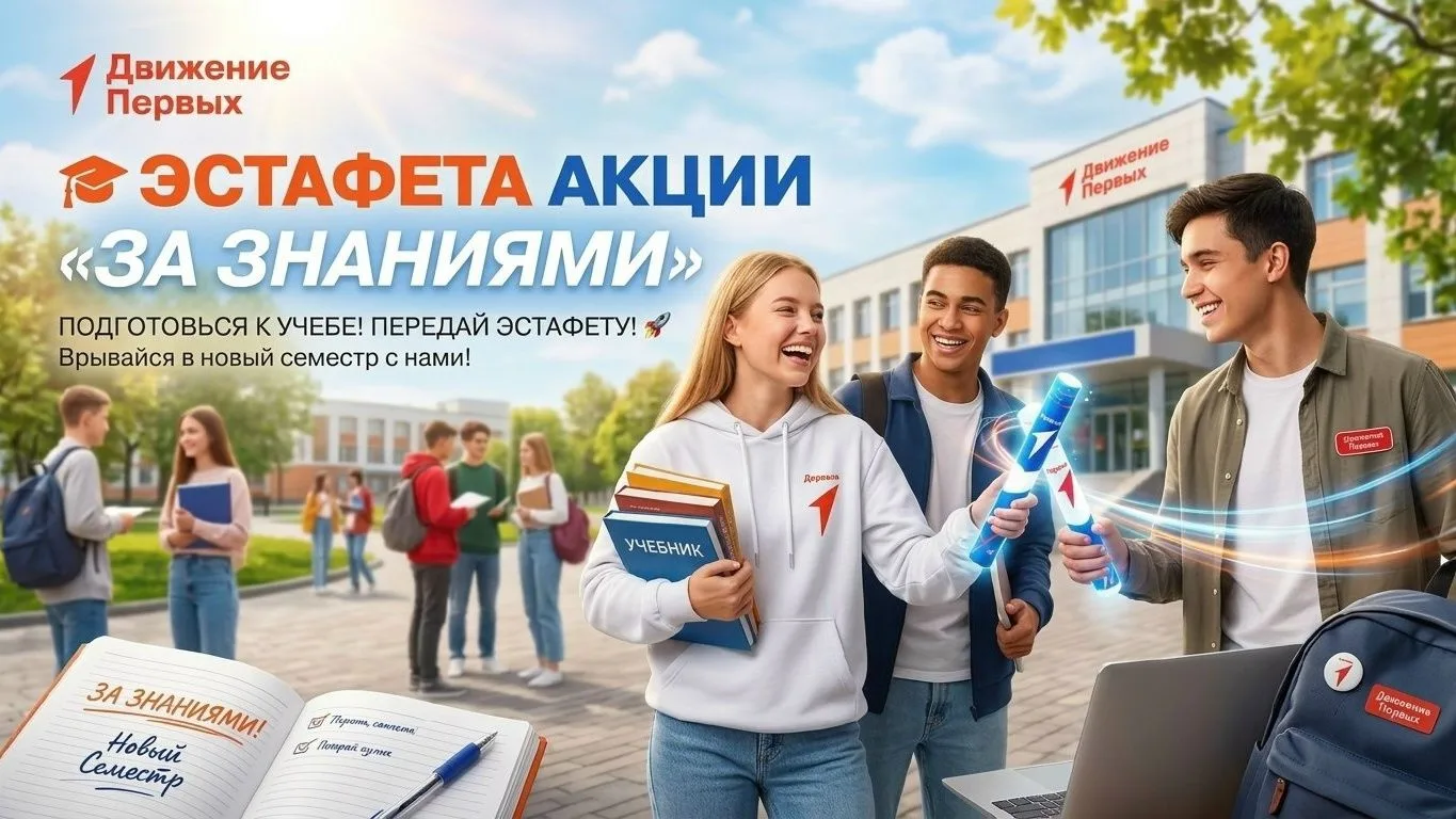 ⚡️Эстафета акции «За знаниями» в Движении Первых!