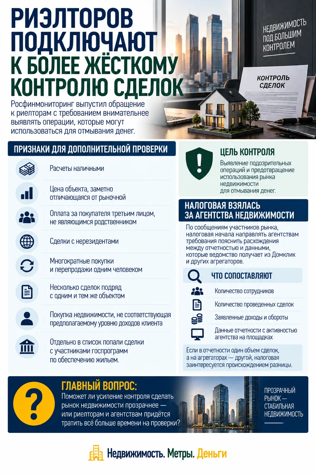 РИЕЛТОРОВ ПОДКЛЮЧАЮТ К БОЛЕЕ ЖЁСТКОМУ КОНТРОЛЮ СДЕЛОК