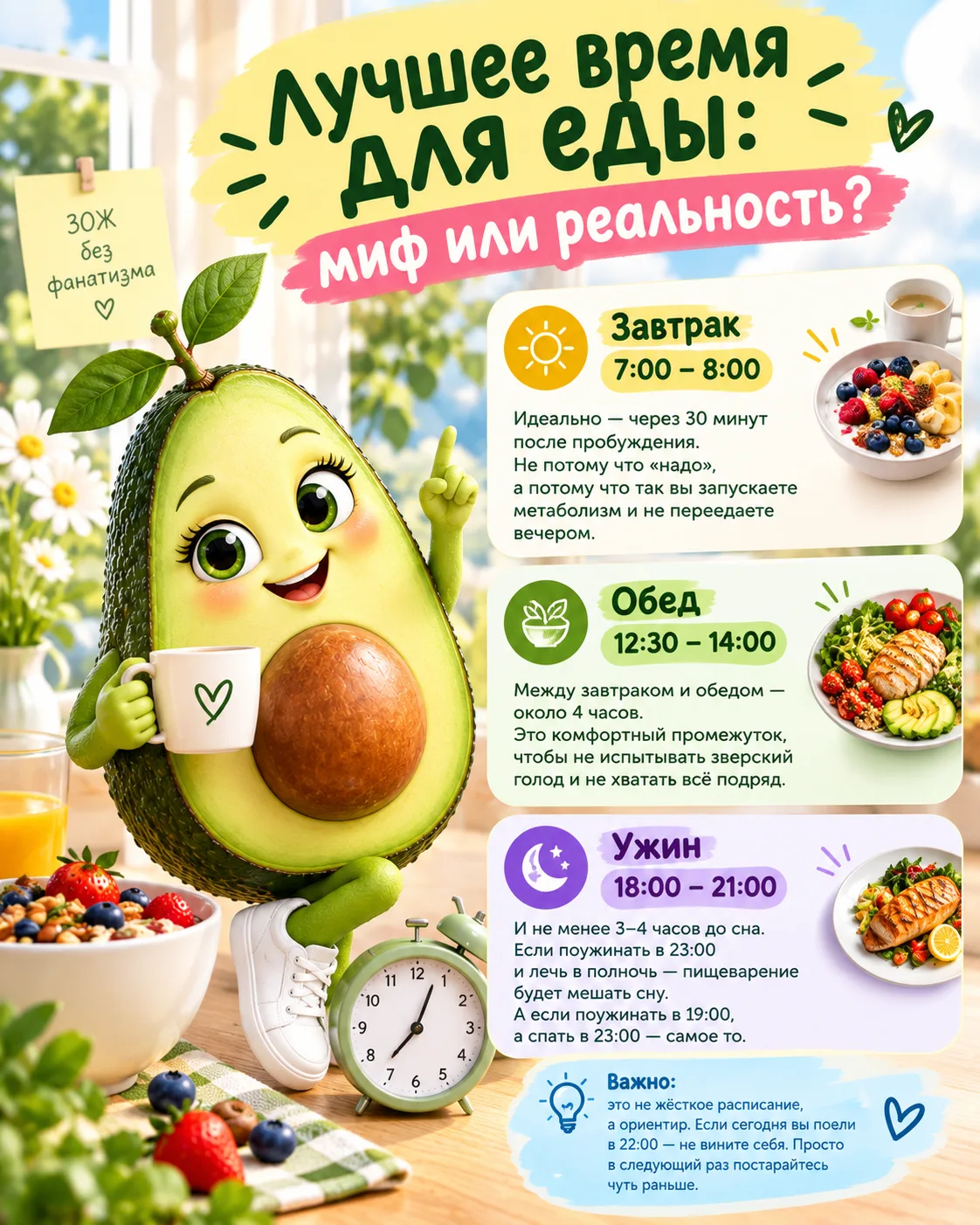 🥑 Лучшее время для еды: миф или реальность?