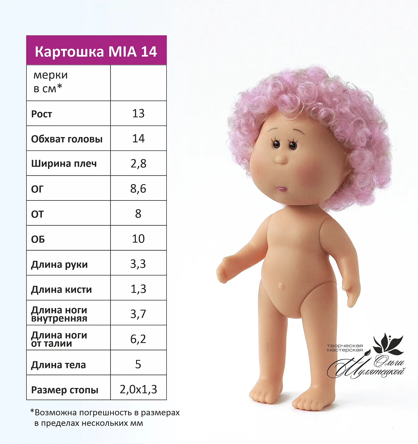 Картофельное помешательство! Обзор на Мию 14 см с мерками
https://vk.com/wall-137691001_43107