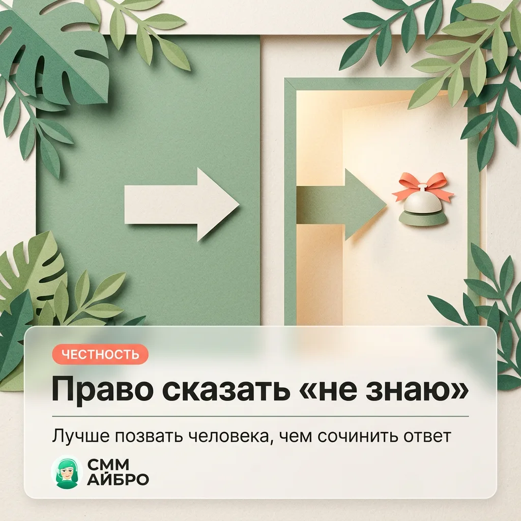 🌿 Два слова, которые труднее всего даются помощнику: «не знаю»