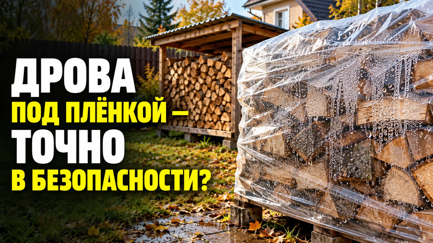🪵 Дрова укутали плёнкой. Теперь точно не намокнут?