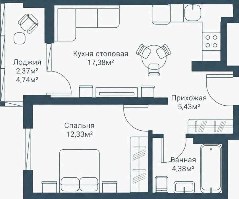 Новый жилой комплекс в квартале с развитой инфраструктурой