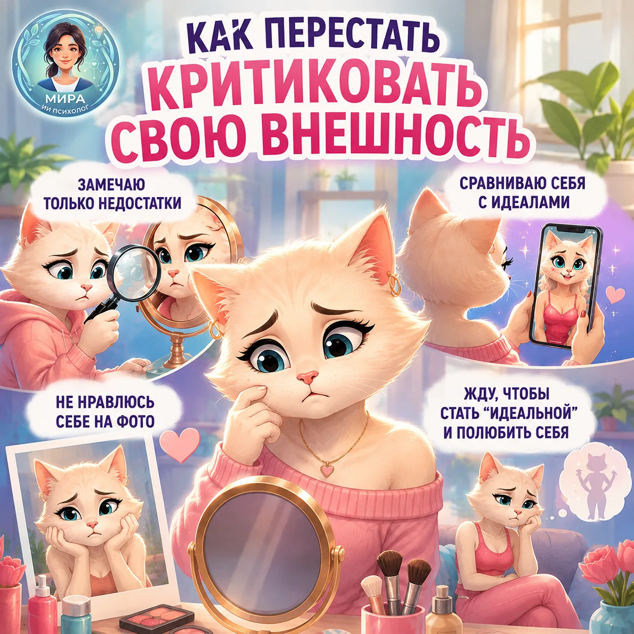 🪞 Как перестать критиковать свою внешность: почему малейшие несовершенства так сильно ...