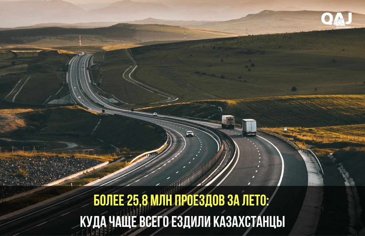 🚘Казахстанцы за лето совершили 25,8 млн поездок по платным дорогам - названы самые поп...