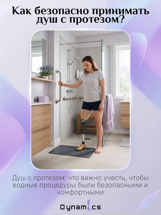 🚿 Как безопасно принимать душ с протезом?