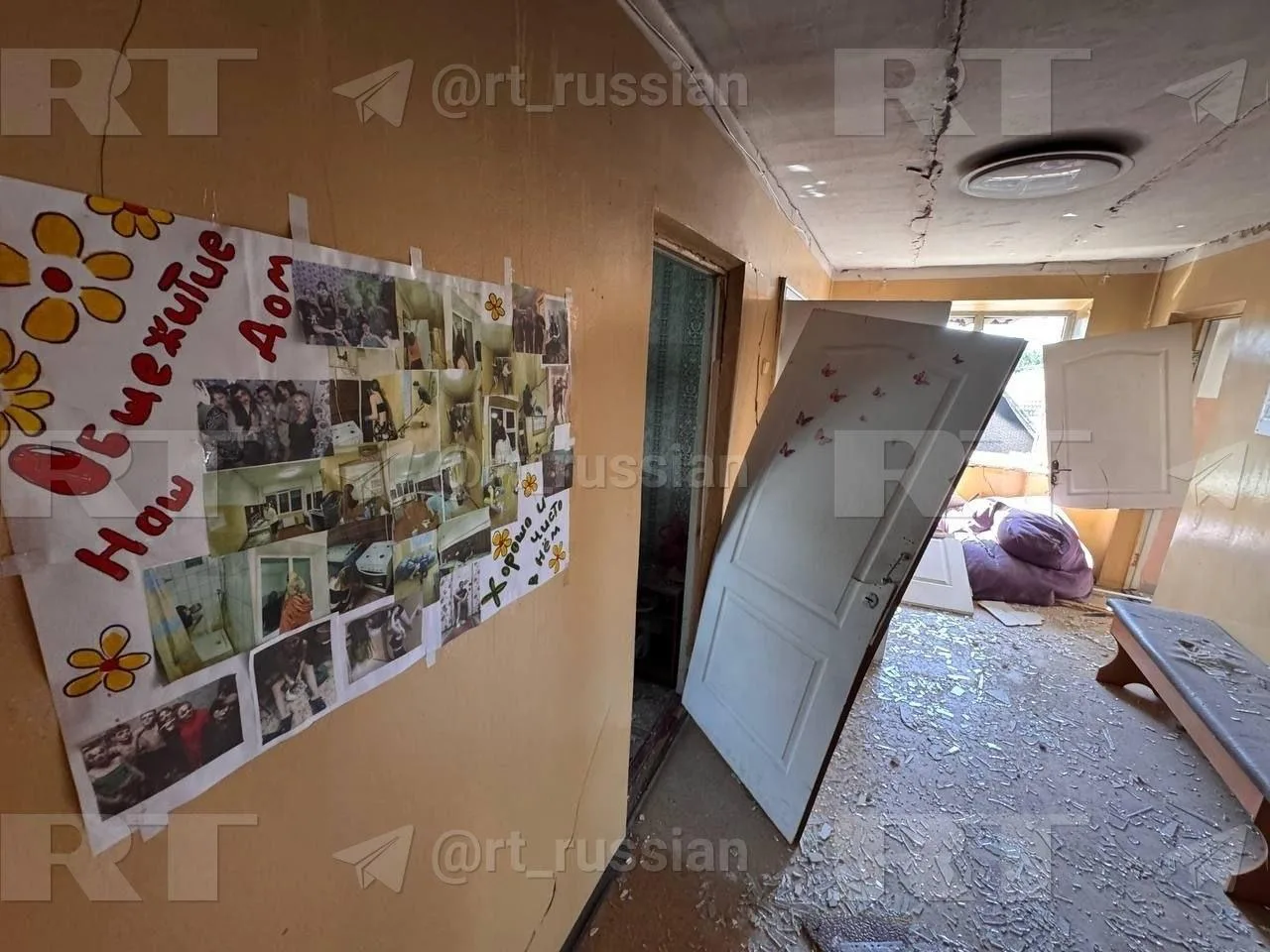 Обрушившиеся стены и выбитые двери — военкор RT Александр Яремчук @yaremshooter показал...