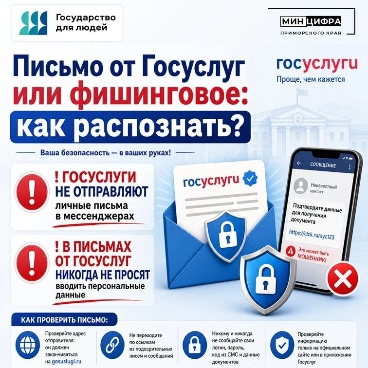 ️🗣 Письмо от Госуслуг или фишинговое: как распознать