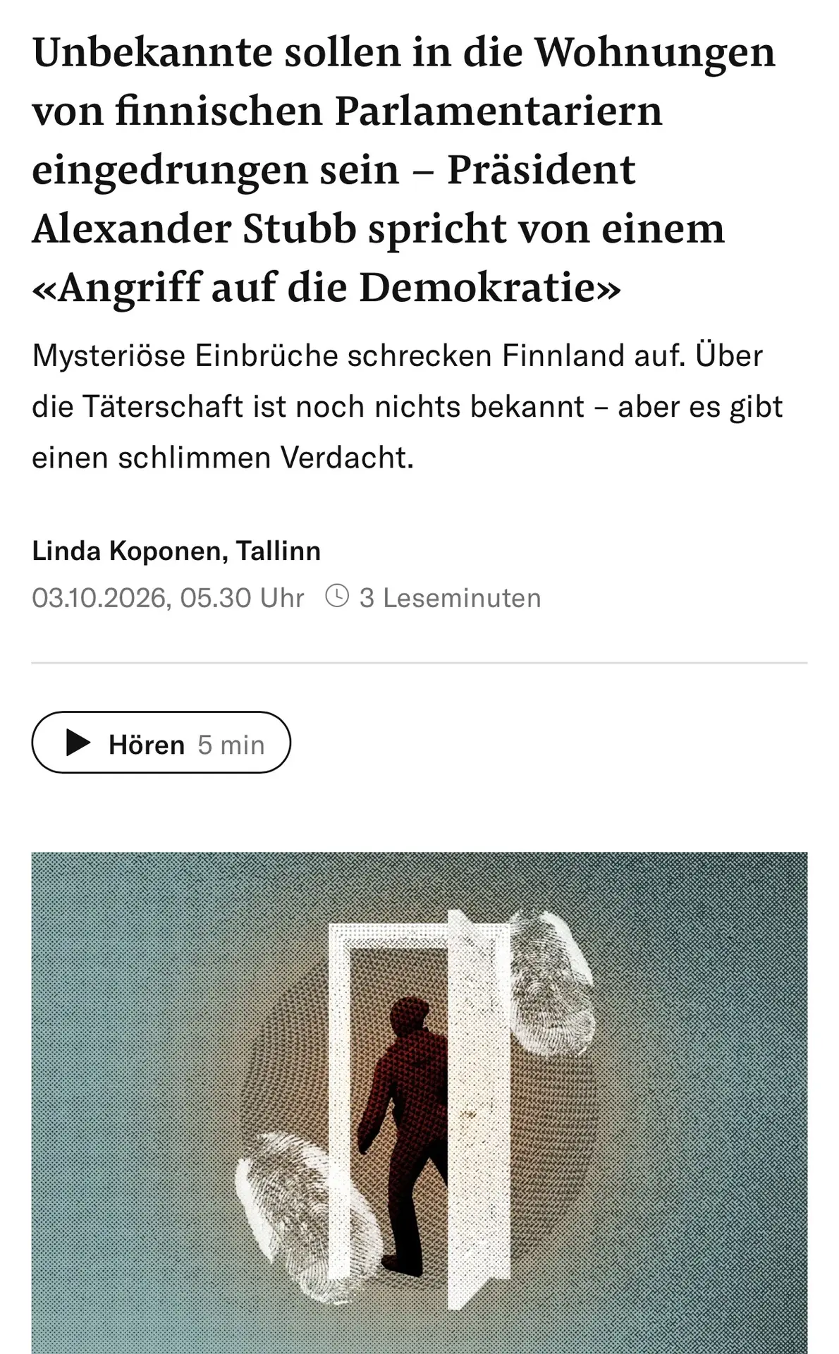 🇫🇮🇷🇺 💩 А иеперь к настоящим новостям из цивилизованных стран. Neue Zürcher Zeitung...