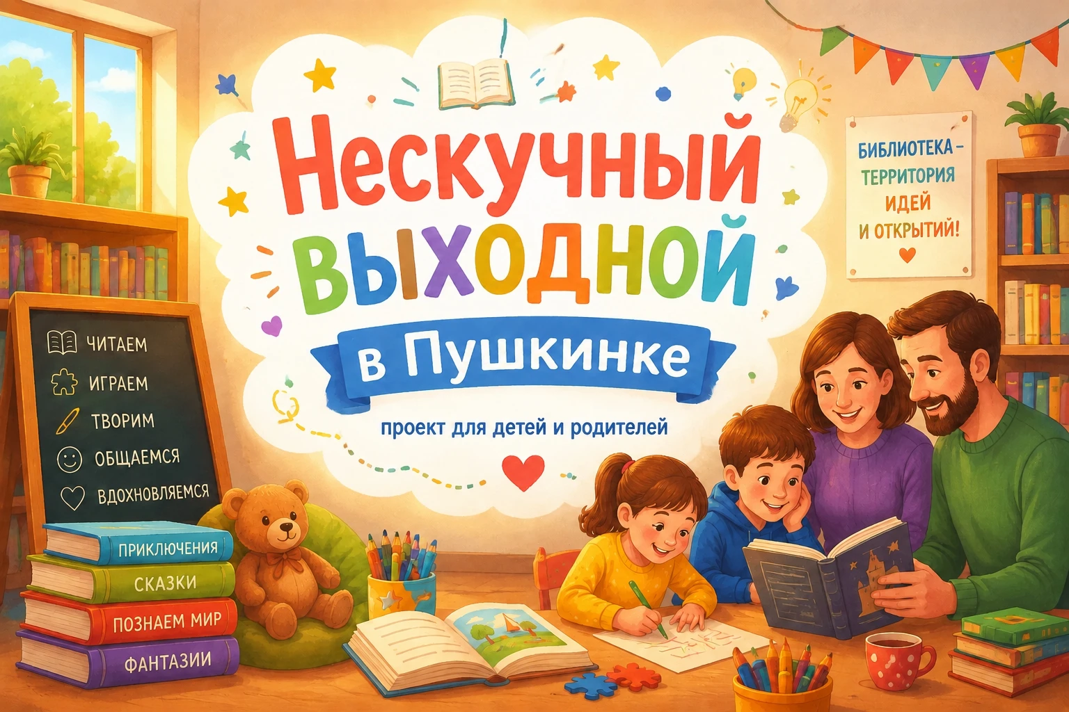 Подарите себе и близким радость живого общения с поэзией. Приходите всей семьёй! 👪
