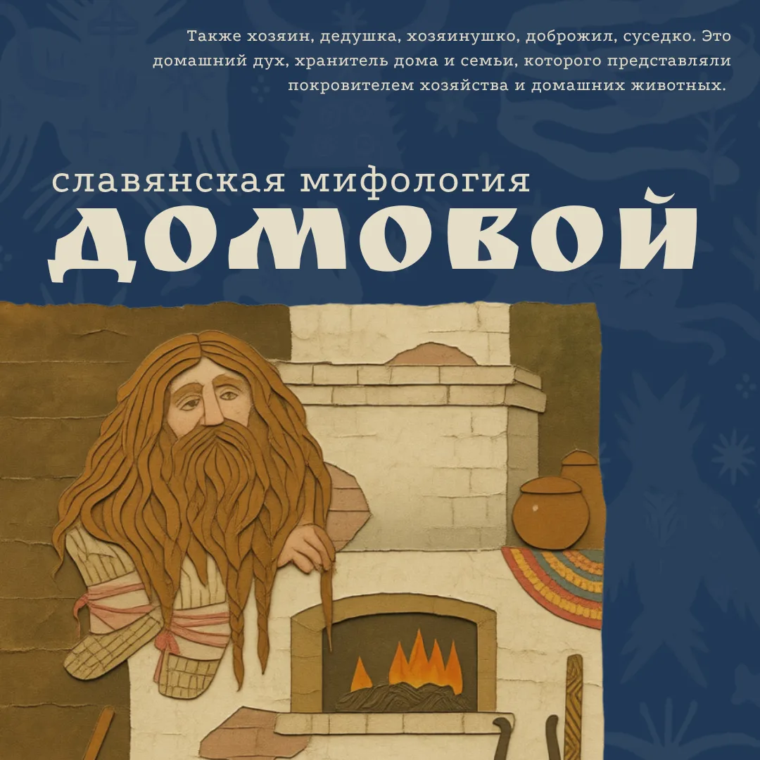 Один из самых популярных славянских мифологических персонажей – домовой🍃