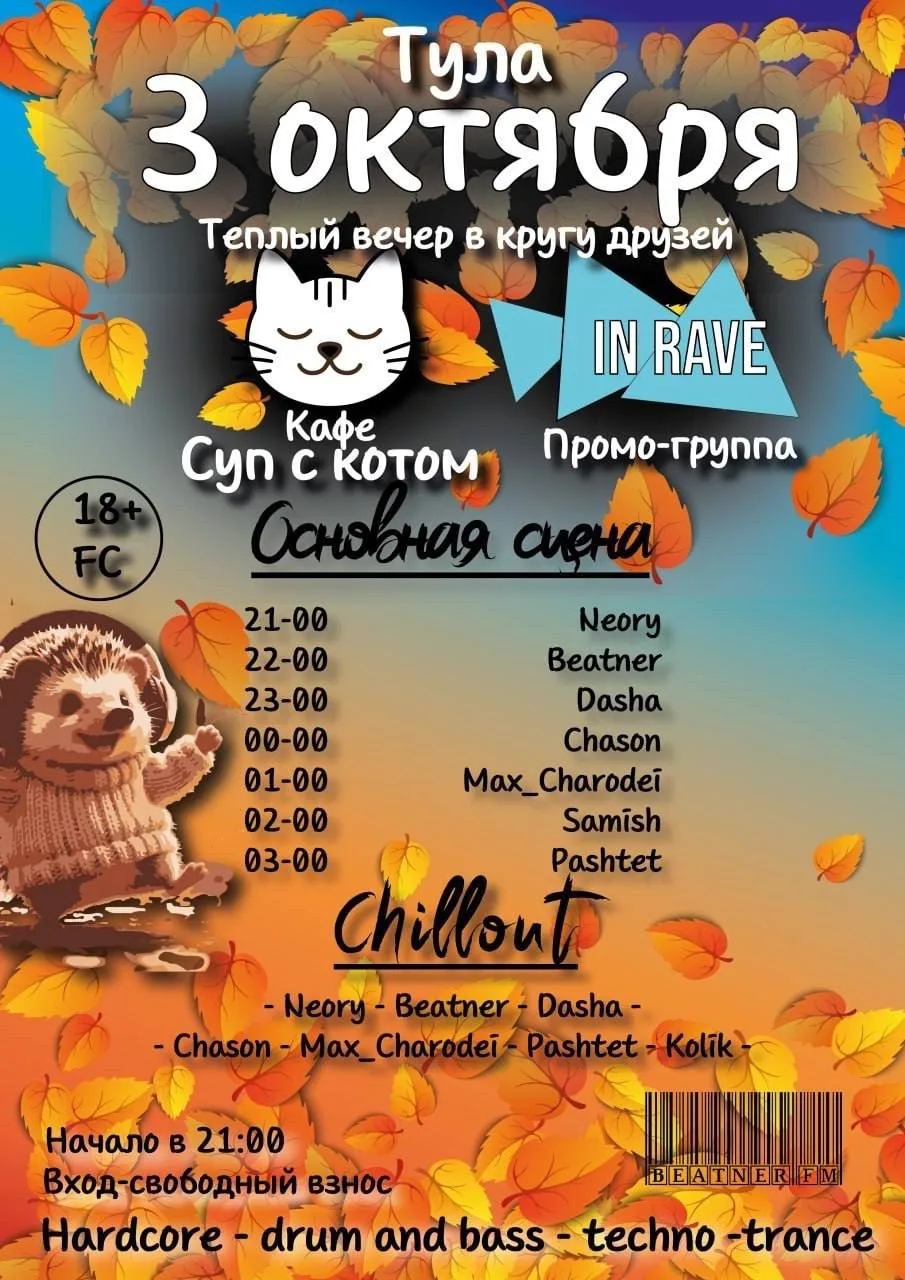 Вечер электронной музыки от «IN RAVE» в «Суп с котом»