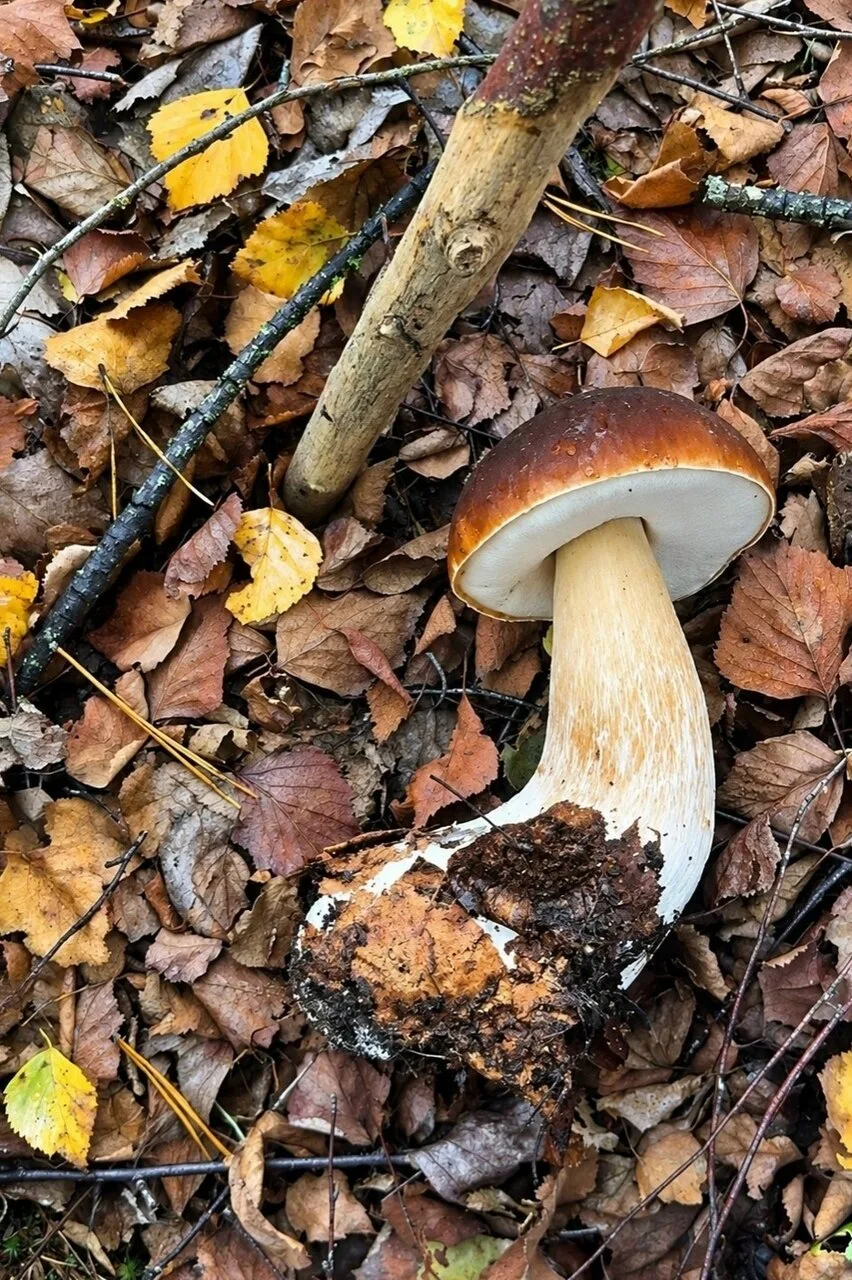 Осенний лес 2026 просто не перестает удивлять! 🌲🍄 Вчера наткнулся на настоящего ЦАРЯ ...