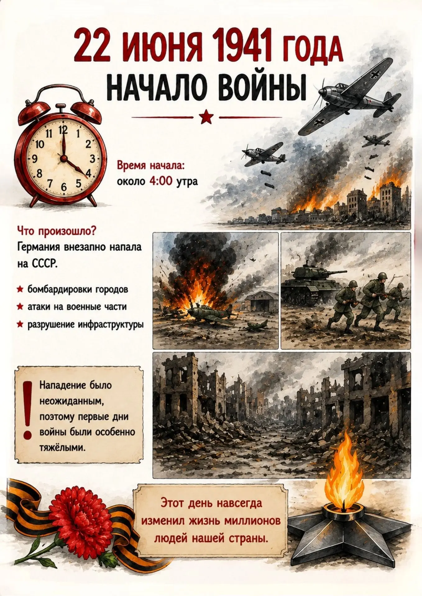 🕯️ 22 ИЮНЯ — ДЕНЬ ПАМЯТИ И СКОРБИ!

Одна из самых печальных дат в истории России – День памяти и ск