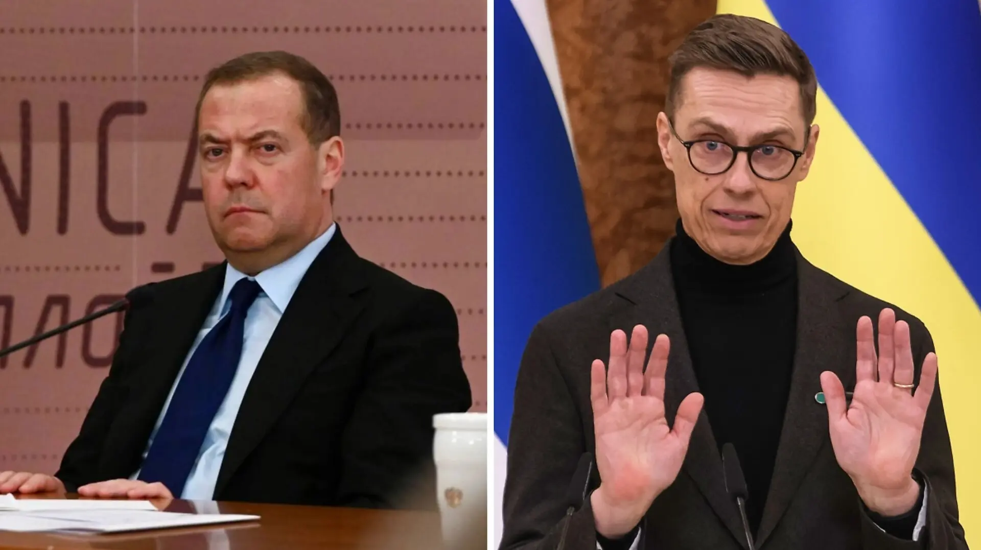 Президент Финляндии - реальный дебил, заявил Медведев.