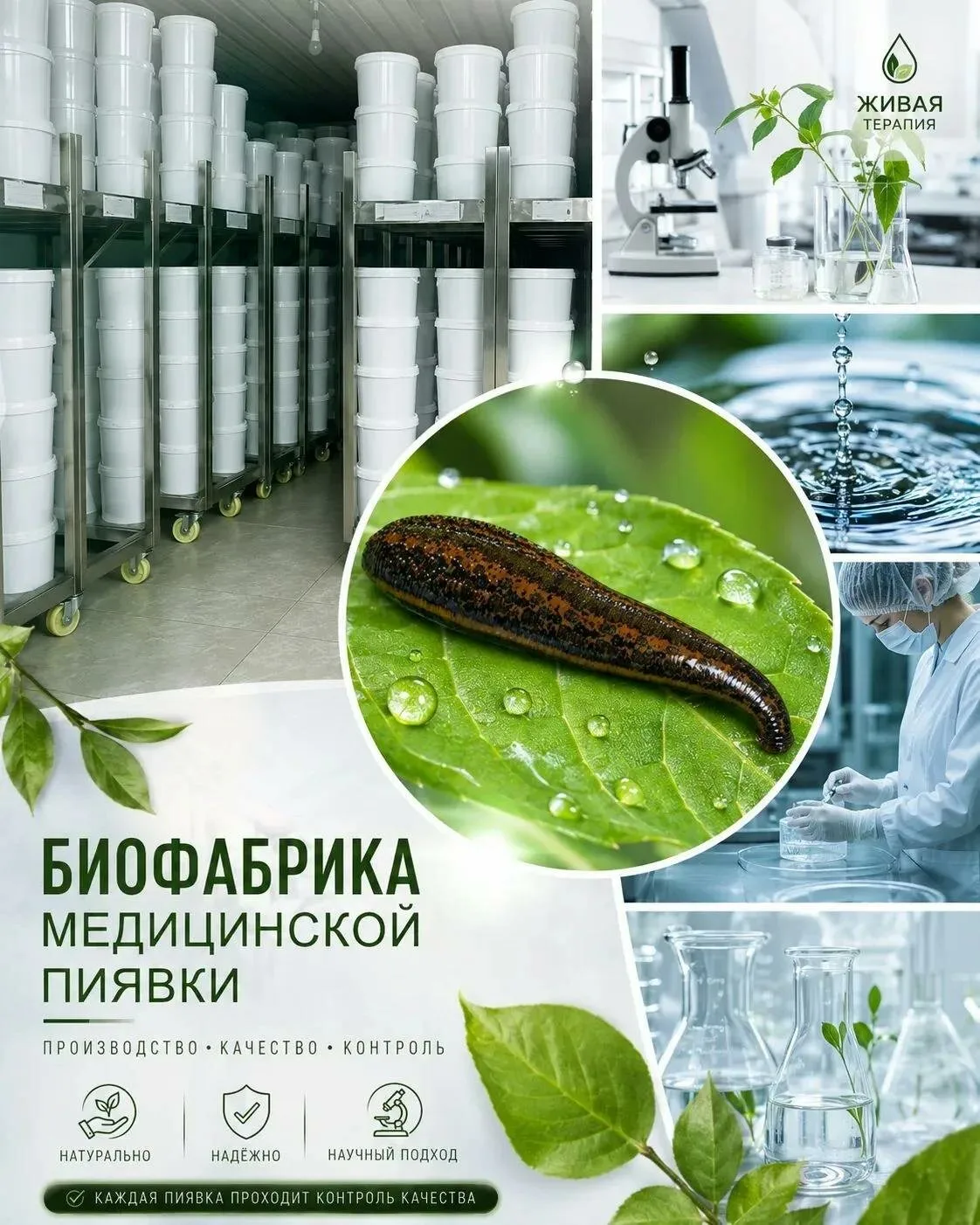 Медицинская пиявка для гирудотерапии