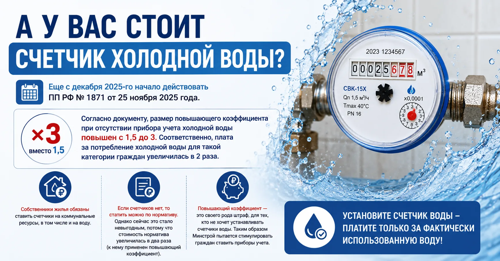 А у вас стоит счетчик холодной воды?