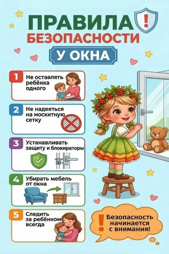 🪟  Памятка для родителей "Безопасные окна!"