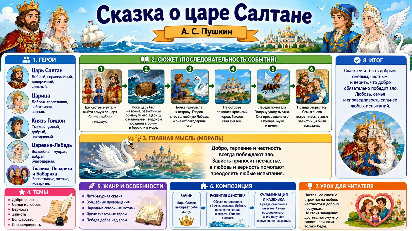📚 Когда дети читают сказку, важно не просто узнать сюжет, а понять произведение.

Именно поэтому я 