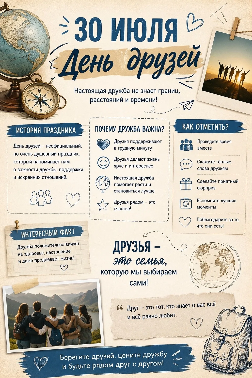 🌟 30 июля отмечается День друзей! 🌟