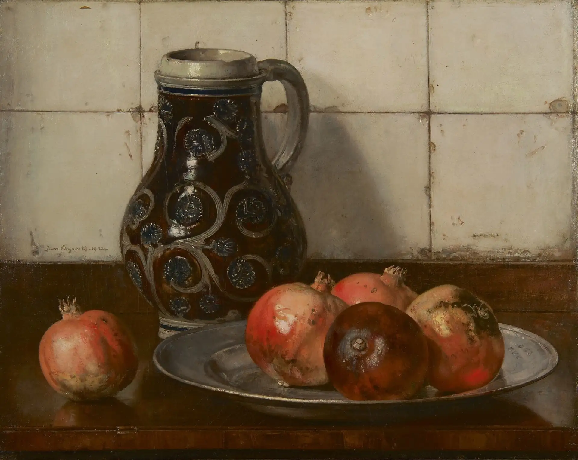 "Натюрморт с гранатами" (Stilleven met granaatappels), 1932 г. 

Ян Богартс (Jan Bogaerts, 1878-1962