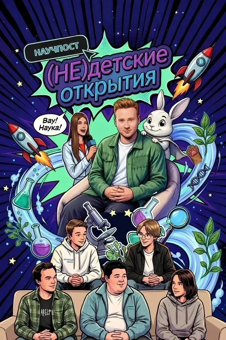 Мини-сериал: стартовал проект «Научпост (НЕ)детские открытия» 
 
Это документальное шоу о науке и юн