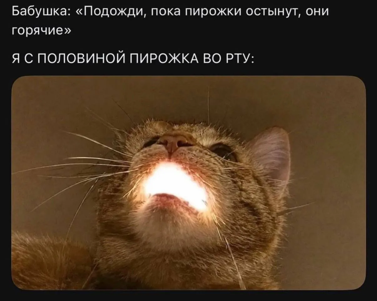 Эх, сейчас бы бабушкины пирожки трескать, а не в офисе сидеть 😭