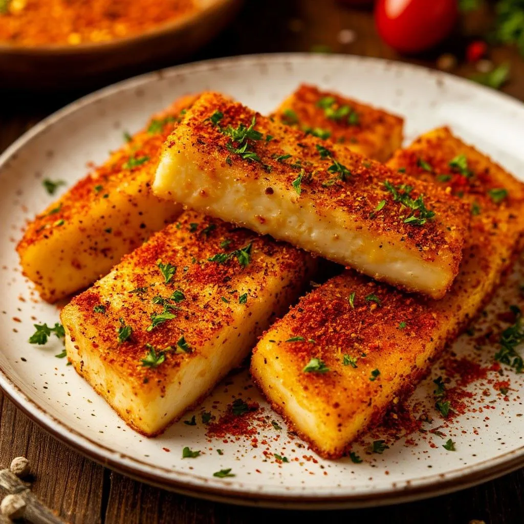 Жареный адыгейский сыр