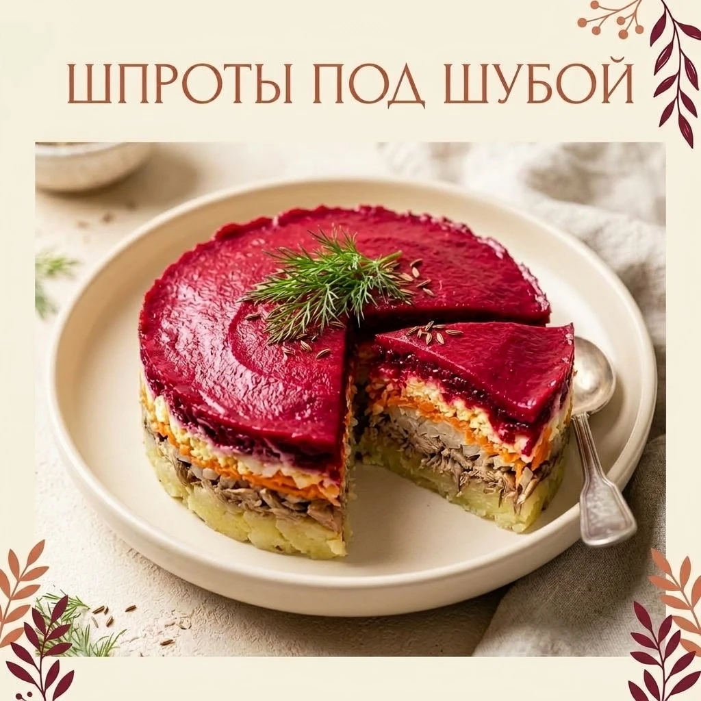 🐟 Шпроты под шубой — привычный салат с новым вкусом