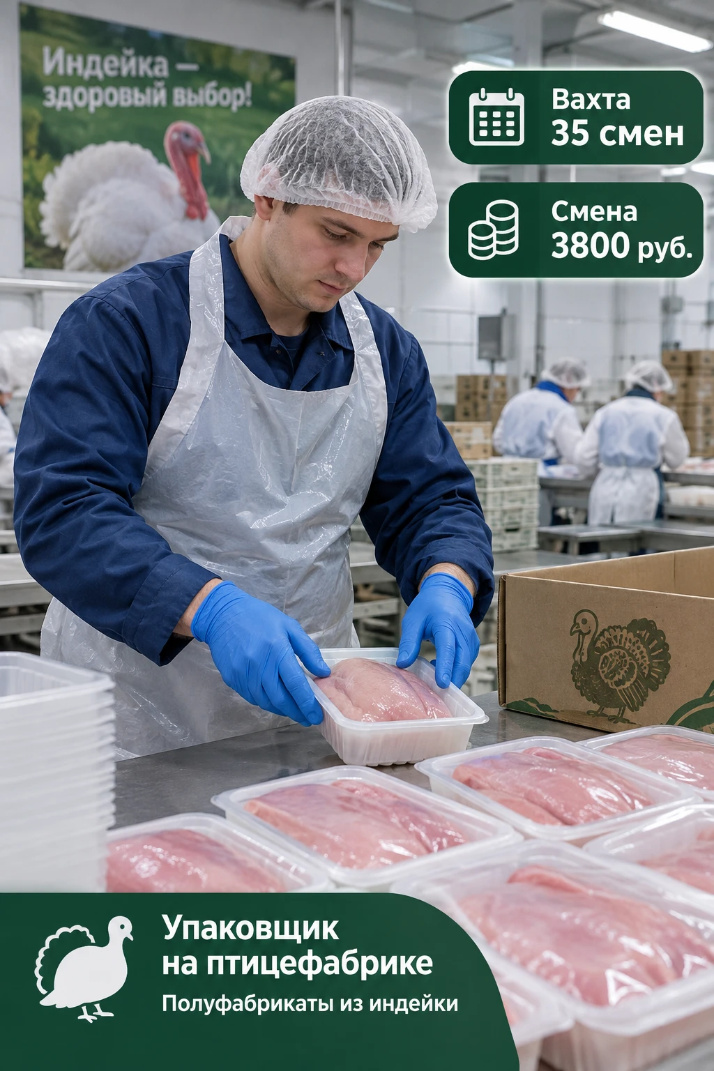 🦃Производство (продукция из мяса индейки) при птицефабрике, расположенная в Тамбовская...