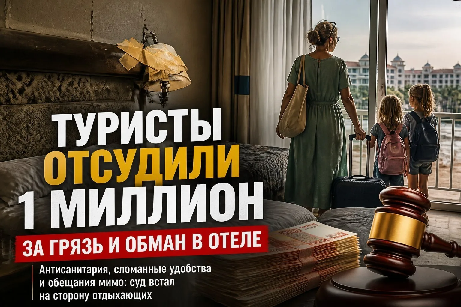 🏖️ Грязные номера и «ремонт» пластырем: туристы отсудили у туроператора свыше миллиона...