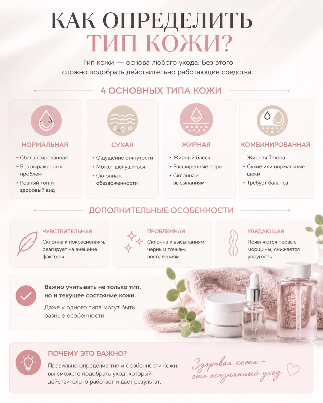 ✨ Как определить свой тип кожи?