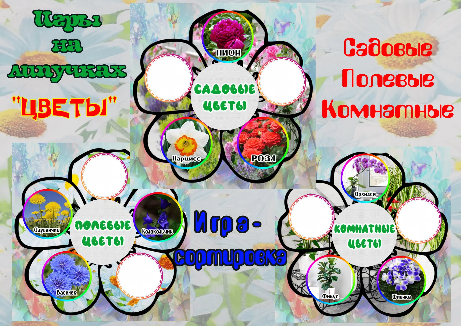 Игра-сортировка "Цветы"