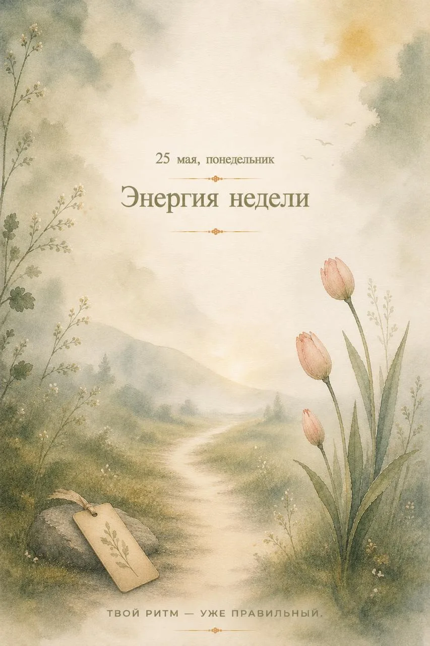 25 мая, понедельник. Третья неделя мая. Весна почти на финише.  Энергия недели. 🌿  Знаете, что проис