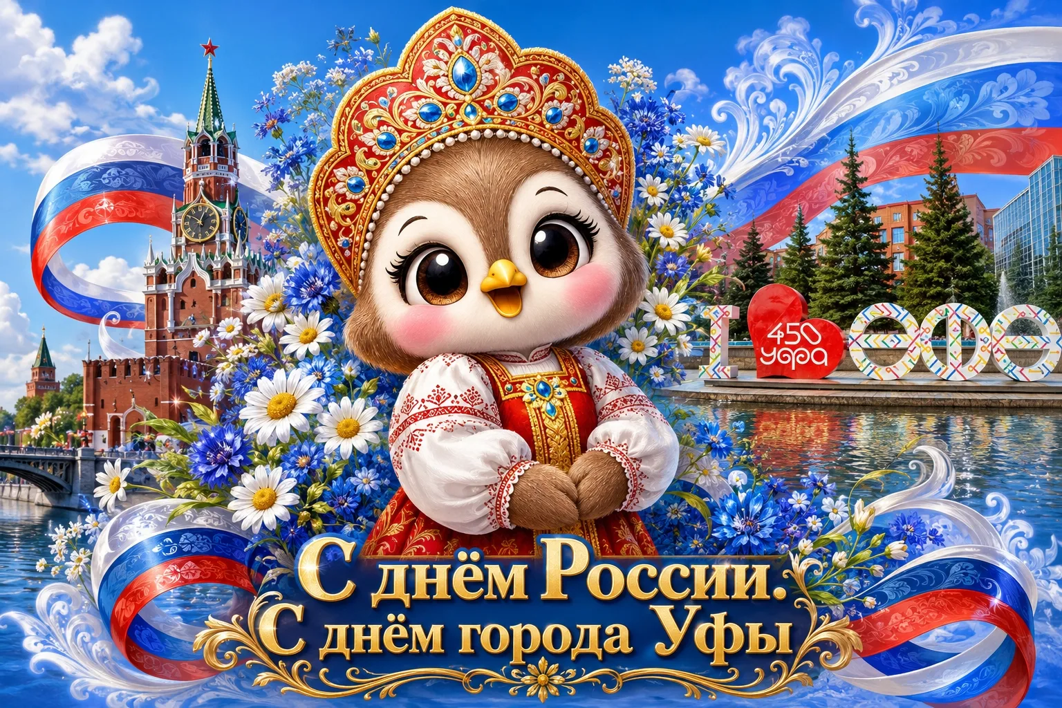 🇷🇺 С ДНЁМ РОССИИ!

🌇 И С ДНЁМ РОДНОЙ УФЫ! 💛

Сегодня особенный день –

мы отмечаем главный празд