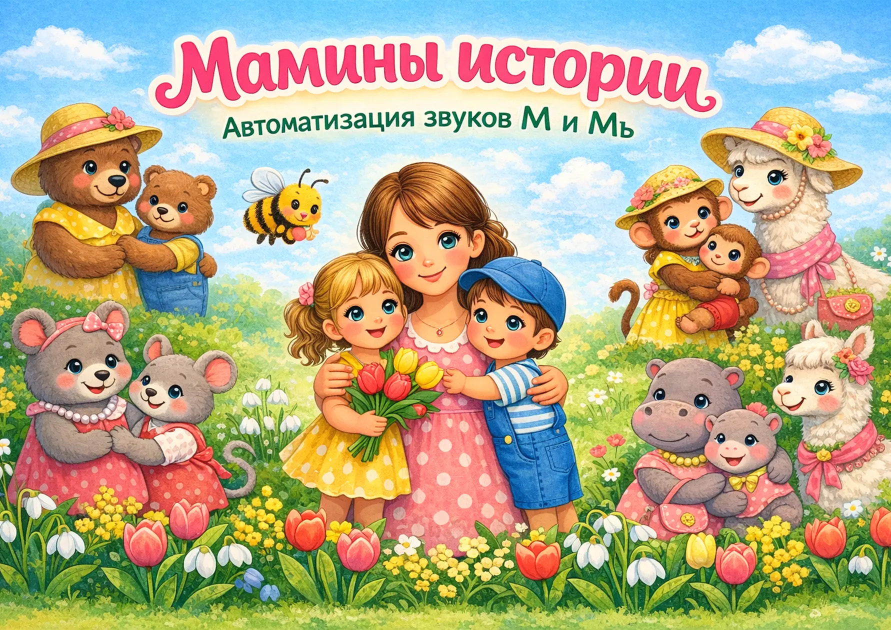 🌸 АЛЬБОМ «МАМИНЫ ИСТОРИИ»
Автоматизация звуков М и Мь

Тёплый, добрый альбом, в котором мы играем с