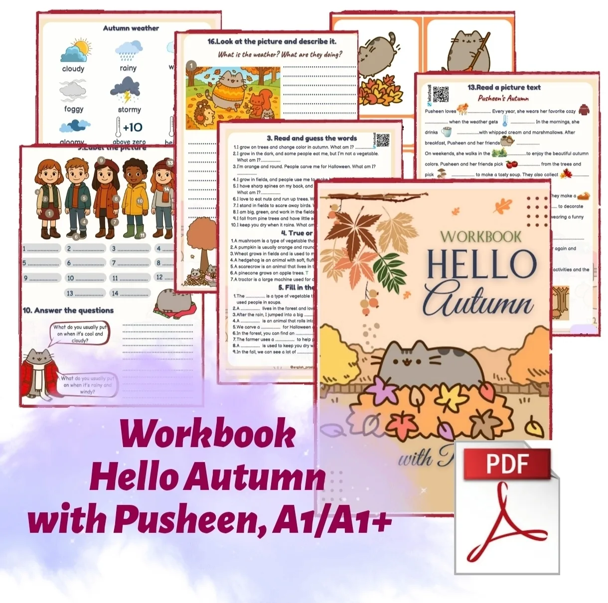 🍂 Hello, Autumn with Pusheen! 🧡