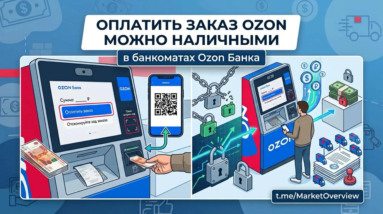 Почему Ozon запустил оплату заказов наличными в банкоматах