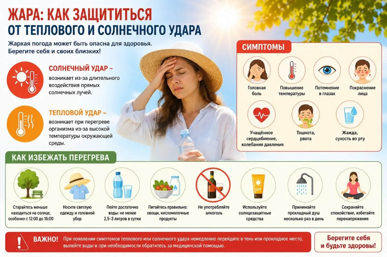 Жаркая погода может негативно сказаться на здоровье людей любого возраста, особенно пожилых, детей и
